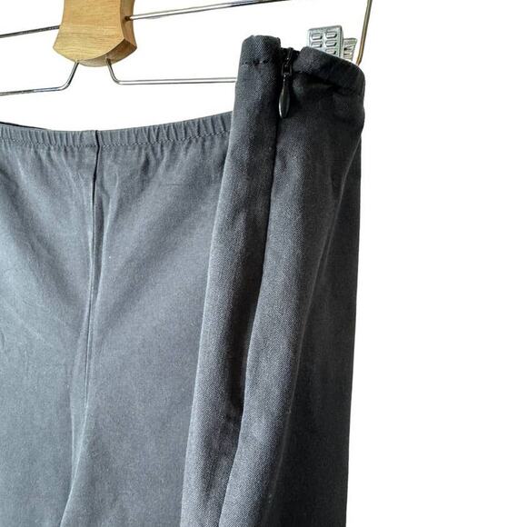 Eileen Fisher Plus 1X Gray Side Zip Organic Stretch Cotton Slim Ankle Pant (A) - Picture 7 of 9